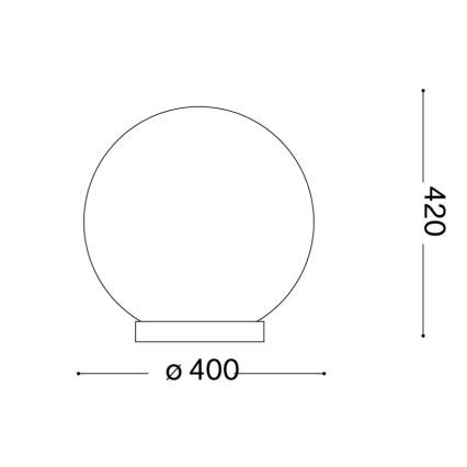 Ideal Lux - Galda lampa MAPA 1xE27/42W/230V Ø 40 cm balta
