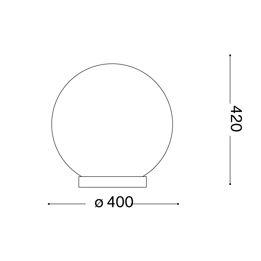Ideal Lux - Galda lampa MAPA 1xE27/42W/230V Ø 40 cm balta