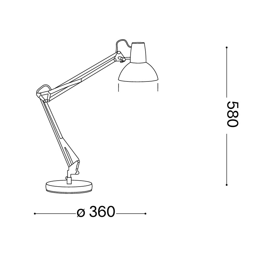 Ideal Lux - galda lampa WALLY 1xE27/42W/230V melna/vara krāsā