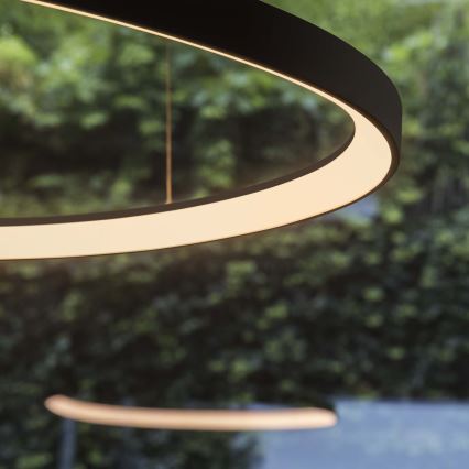 Ideal Lux - GEMINI LED pakaramā lustra uz troses LED/78W/230V 2700K Ø 105 cm CRI 90 melna
