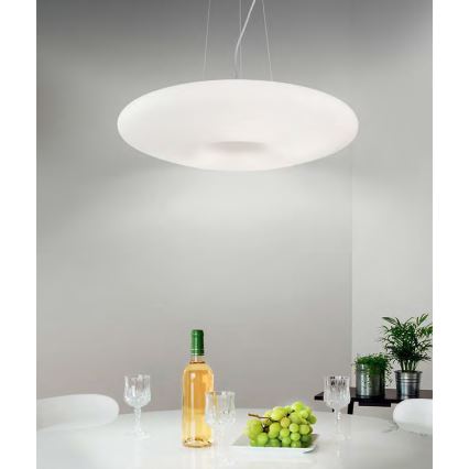 Ideal Lux - GLORY piekaramā lustra uz troses 3xE27/60W/230V, Ø 50 cm, balta