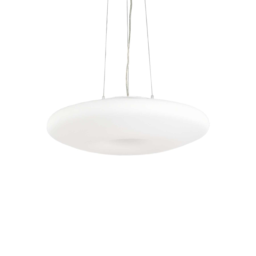 Ideal Lux - GLORY piekaramā lustra uz troses 3xE27/60W/230V, Ø 50 cm, balta