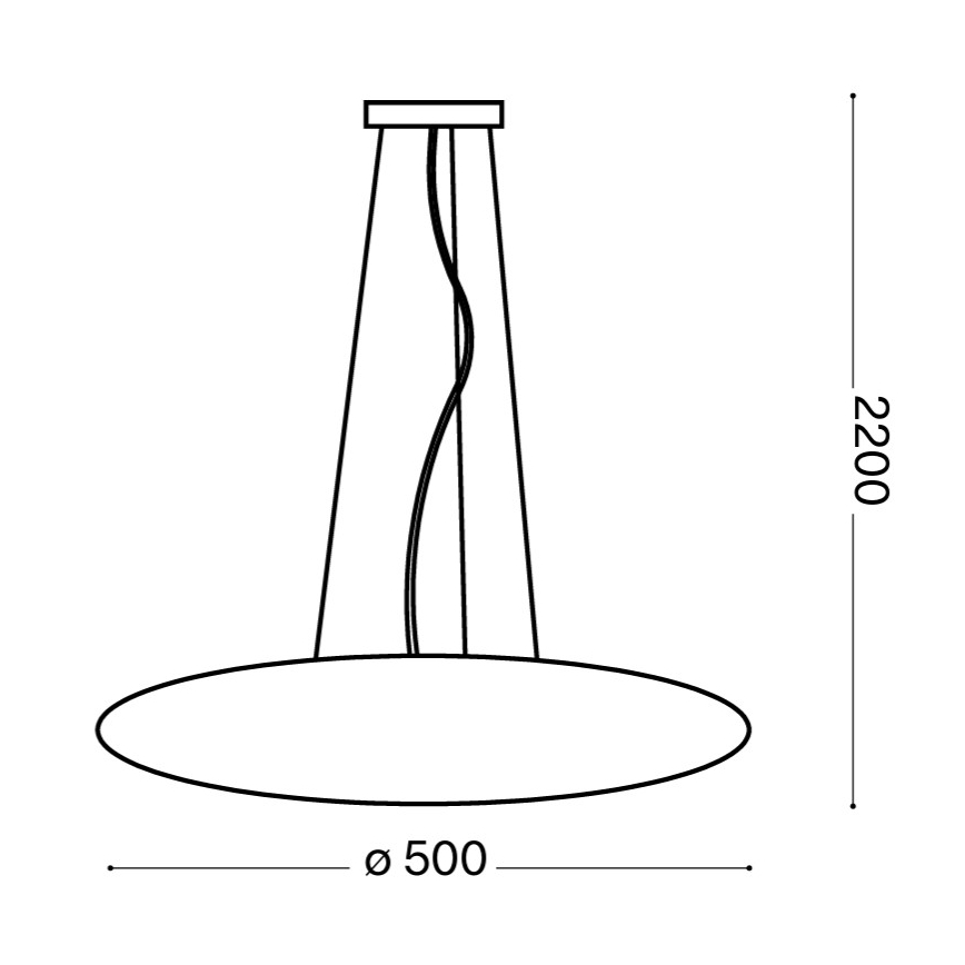 Ideal Lux - GLORY piekaramā lustra uz troses 3xE27/60W/230V, Ø 50 cm, balta