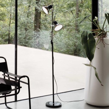 Ideal Lux - Grīdas lampa POLLY 2xE27/60W/230V melna