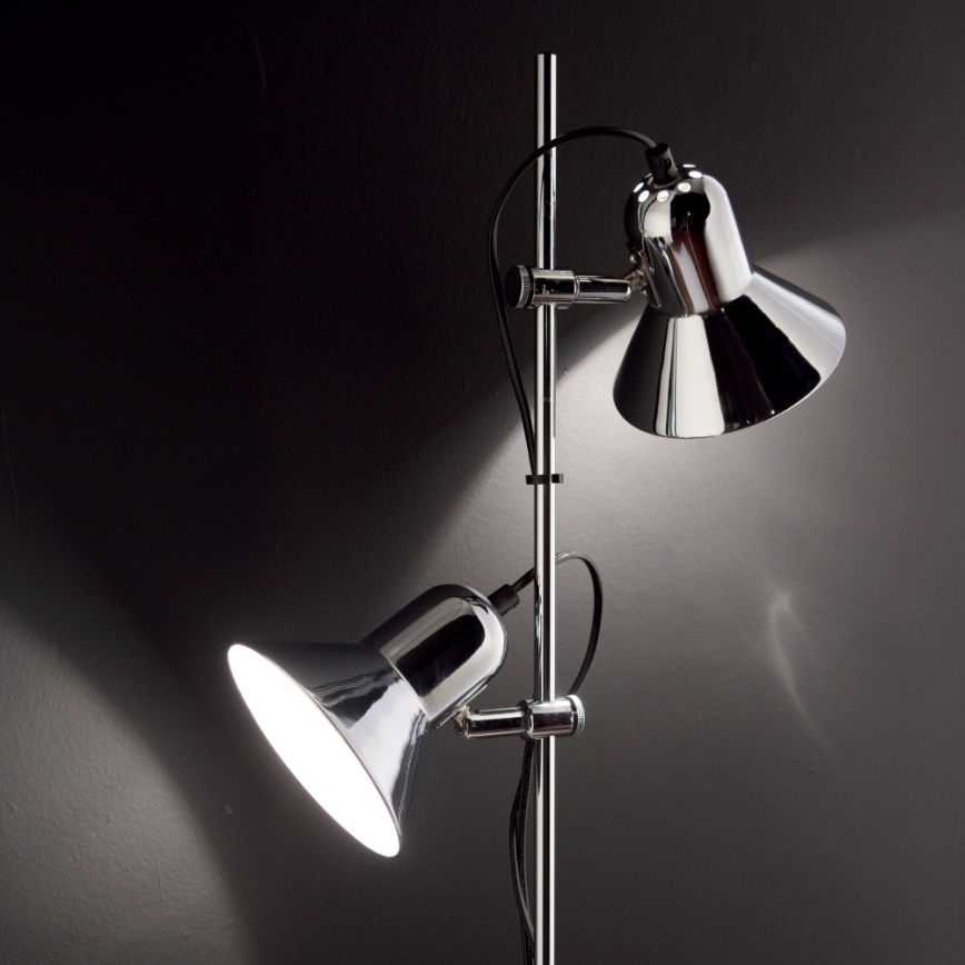 Ideal Lux - Grīdas lampa POLLY 2xE27/60W/230V spīdīgs hroms