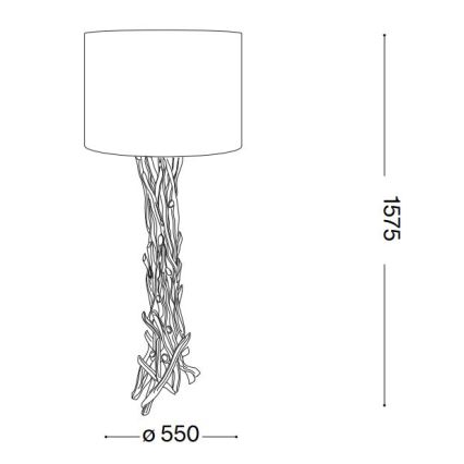 Ideal Lux - Grīdas stāvlampa DRIFTWOOD 1xE27/60W/230V guava