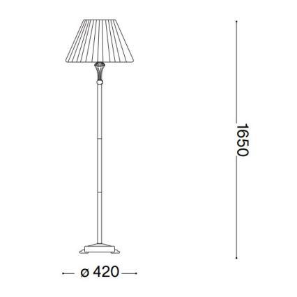 Ideal Lux - Grīdas stāvlampa FIRENZE 1xE14/40W/230V balta/zelta