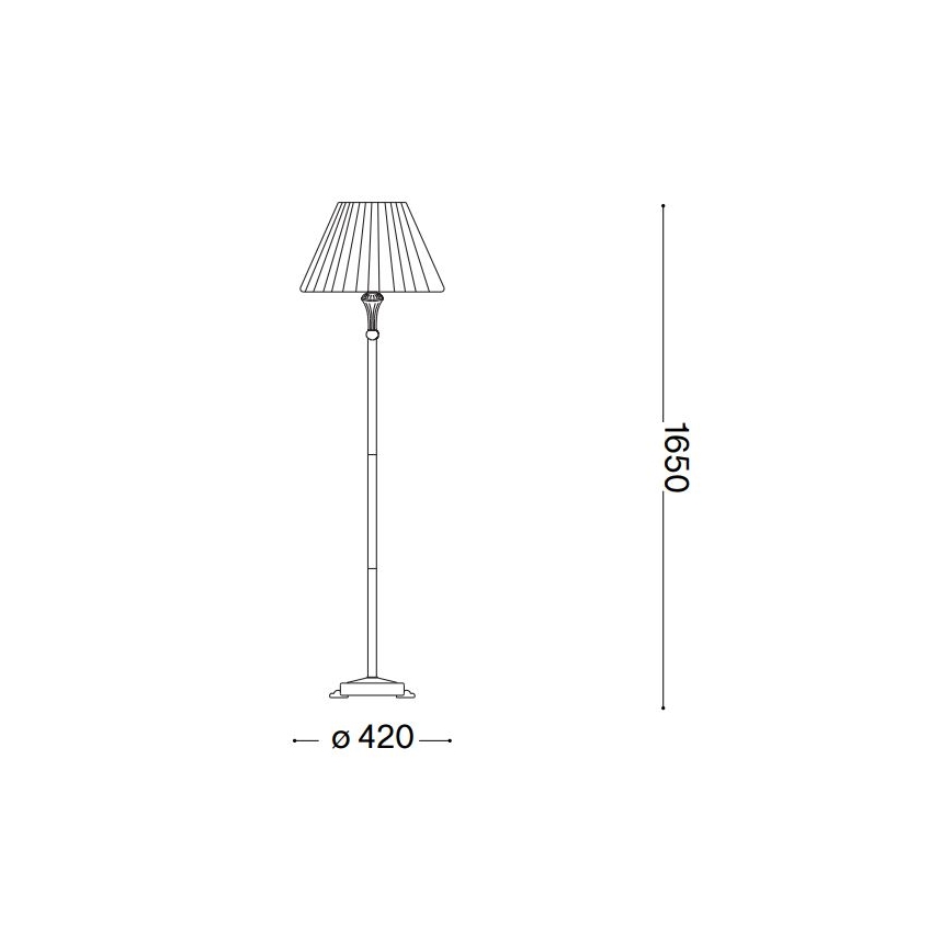 Ideal Lux - Grīdas stāvlampa FIRENZE 1xE14/40W/230V balta/zelta