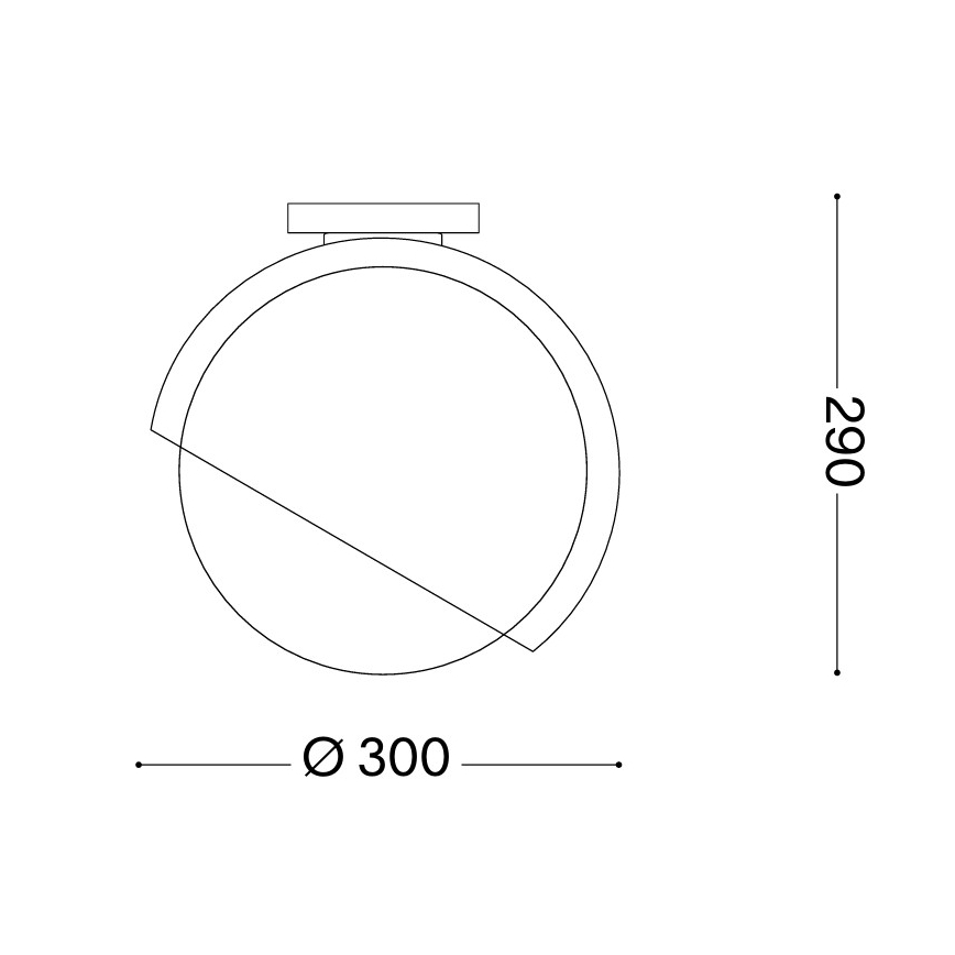 Ideal Lux - Griestu gaismeklis BLOOM 1xE27/42W/230V Ø 30 cm zeltains/dūmakaini bēšs