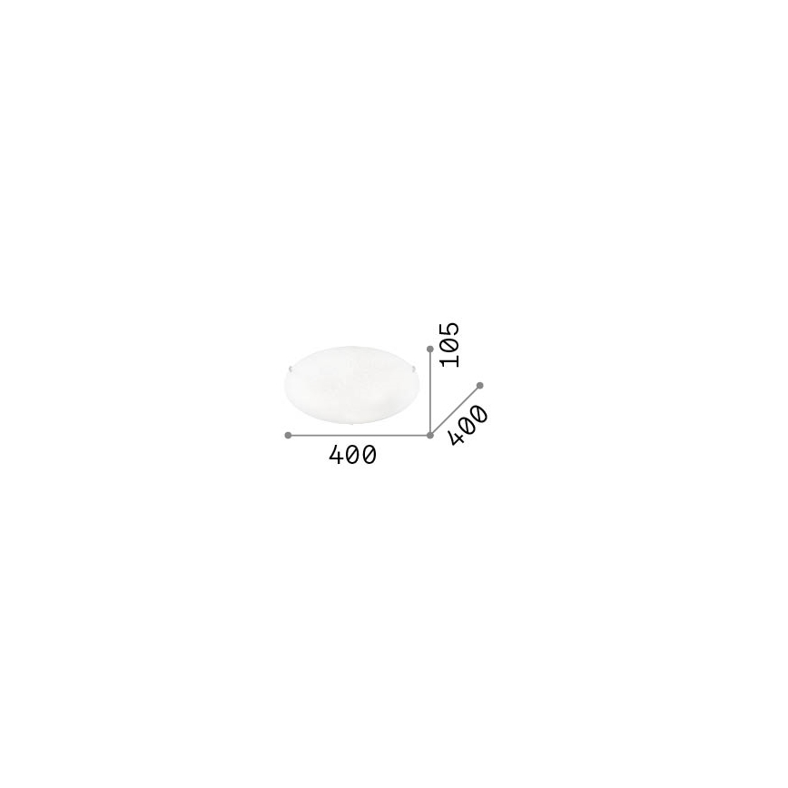 Ideal Lux - Griestu gaismeklis LANA 3xE27/60W/230V Ø 40 cm balts