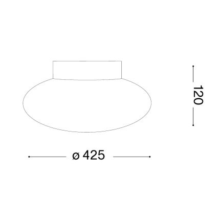 Ideal Lux - Griestu gaismeklis SMARTIES 2xE27/42W/230V, Ø 42,5 cm, balts