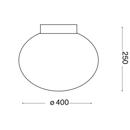 Ideal Lux - Griestu lampa CANDY 1xE27/42W/230V d. 40 cm balta