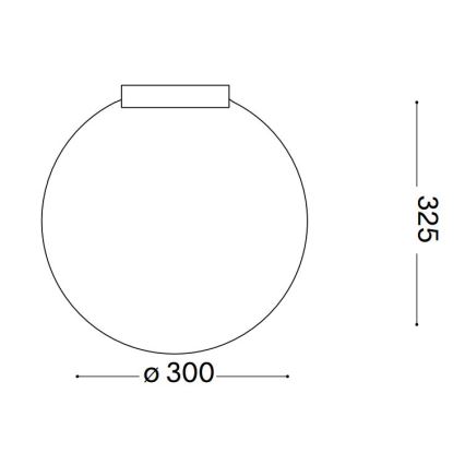 Ideal Lux - Griestu lampa CARTA 1xE27/25W/230V d. 30 cm balta