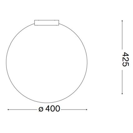 Ideal Lux - Griestu lampa CARTA 1xE27/25W/230V d. 40 cm balta