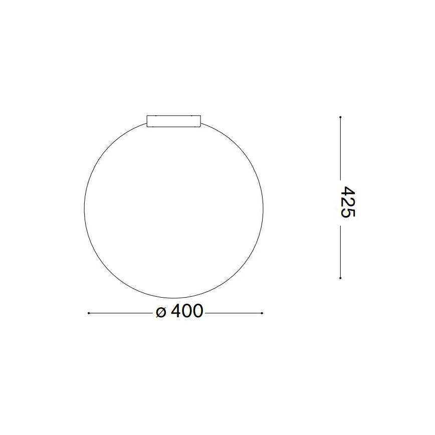 Ideal Lux - Griestu lampa CARTA 1xE27/25W/230V d. 40 cm balta