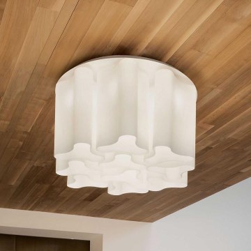 Ideal Lux - Griestu lampa COMPO 10xE27/52W/230V Ø 73,5 cm balta