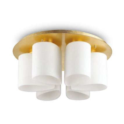 Ideal Lux - Griestu lampa DAISY 6xE27/52W/230V d. 60 cm zelta/balta