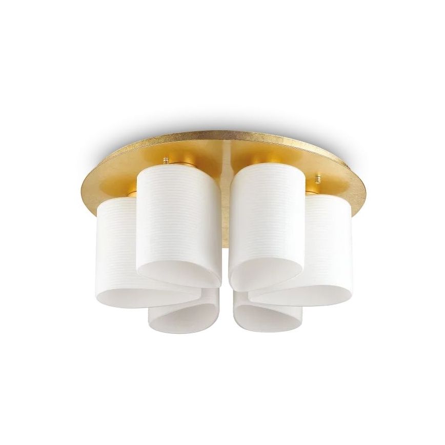 Ideal Lux - Griestu lampa DAISY 6xE27/52W/230V d. 60 cm zelta/balta