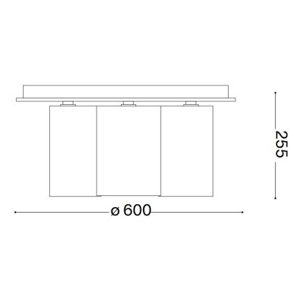 Ideal Lux - Griestu lampa DAISY 6xE27/52W/230V d. 60 cm zelta/balta