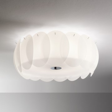 Ideal Lux - griestu lampa OVALINO 8xE27/60W/230V diam. 53,5 cm balta