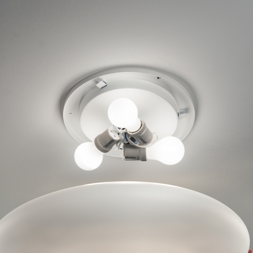 Ideal Lux - Griestu lampa SMARTIES 1xE27/42W/230V Ø 33 cm balta