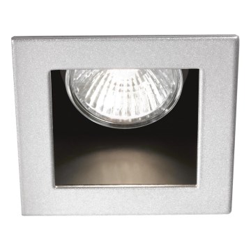 Ideal Lux - Iebūvējamais griestu gaismeklis FUNKY 1xGU10/50W/230V 9x9 cm matēts hroms