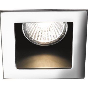Ideal Lux - Iebūvējamais griestu gaismeklis FUNKY 1xGU10/50W/230V 9x9 cm spīdīgs hroms