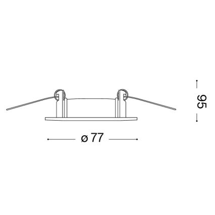 Ideal Lux - iebūvējamais griestu gaismeklis JAZZ 1xGU10/50W/230V Ø 7,7 cm, bronzas krāsā