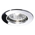 Ideal Lux - Iebūvējamais griestu gaismeklis JAZZ 1xGU10/50W/230V Ø 7,7 cm spīdīgs hroms
