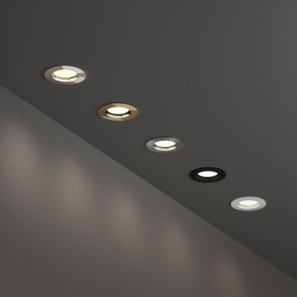 Ideal Lux - Iebūvējamais griestu gaismeklis JAZZ 1xGU10/50W/230V Ø 7,7 cm spīdīgs hroms