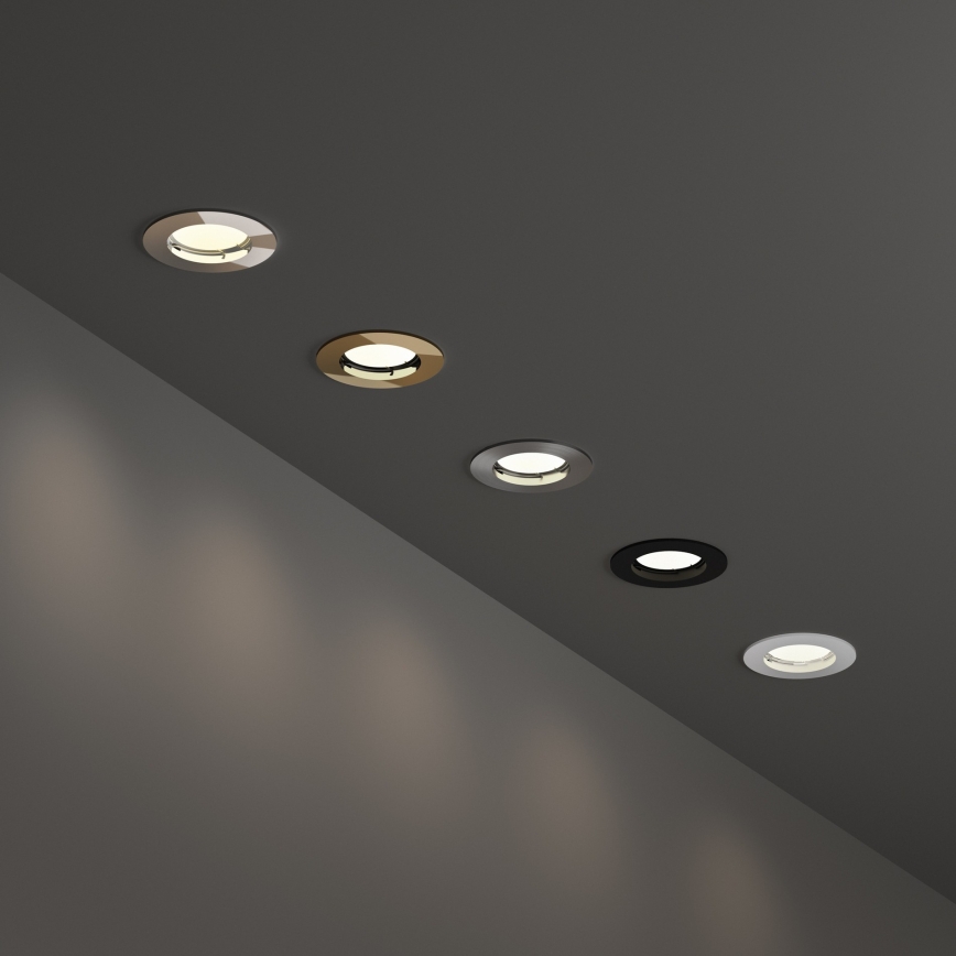 Ideal Lux - Iebūvējamais griestu gaismeklis JAZZ 1xGU10/50W/230V Ø 7,7 cm spīdīgs hroms