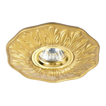Ideal Lux - Iebūvējamais griestu gaismeklis POLKA 1xGU10/50W/230V zeltains