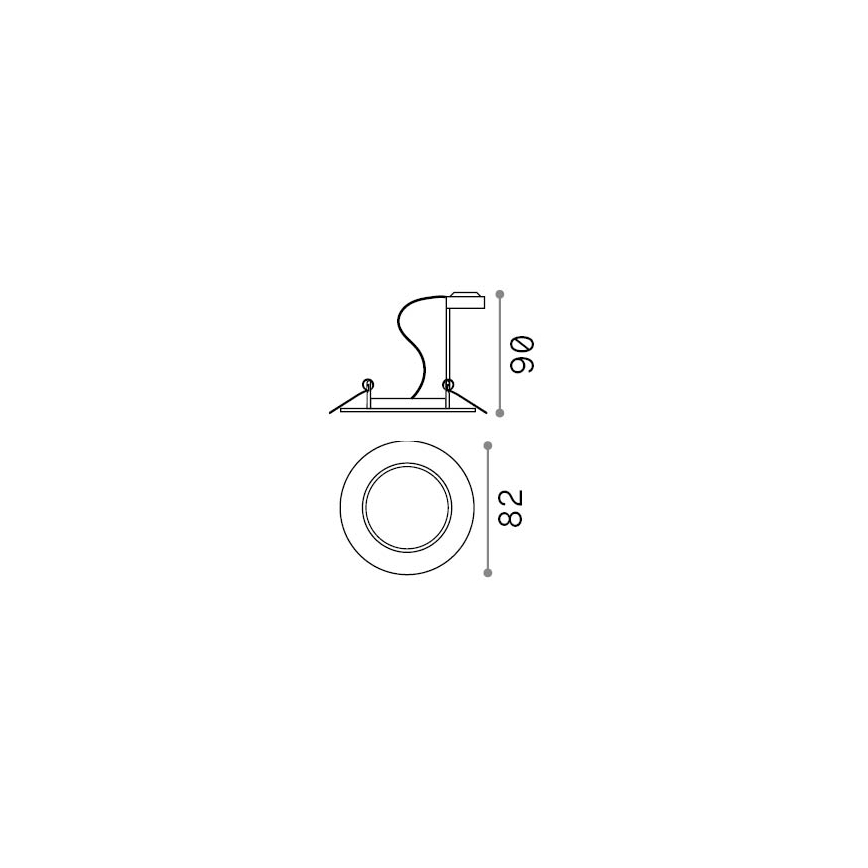 Ideal Lux - Iebūvējamais griestu gaismeklis SWING 1xGU10/28W/230V Ø 8,2 cm misiņš