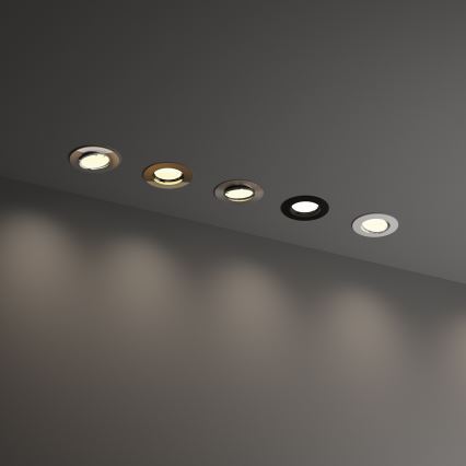 Ideal Lux - Iebūvējamais griestu gaismeklis SWING 1xGU10/28W/230V Ø 8,2 cm spīdīgs hroms