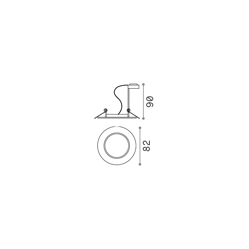 Ideal Lux - Iebūvējamais griestu gaismeklis SWING 1xGU10/28W/230V Ø 8,2 cm spīdīgs hroms