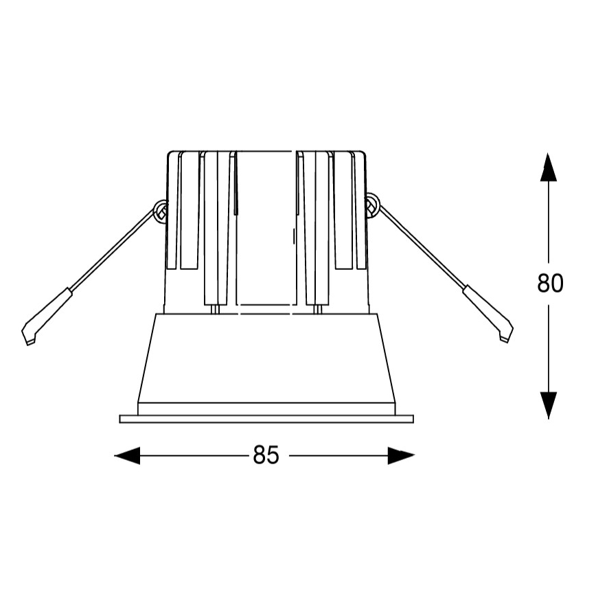 Ideal Lux - Iebūvējamais LED gaismeklis GAME TRIM LED, 11 W, 230 V, 2700 K, CRI 90, Ø 8,5 cm, IP40, balts