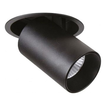 Ideal Lux - Iebūvējamais LED virziena gaismeklis NOVA LED/12W/230V CRI 90 Ø 11 cm melns