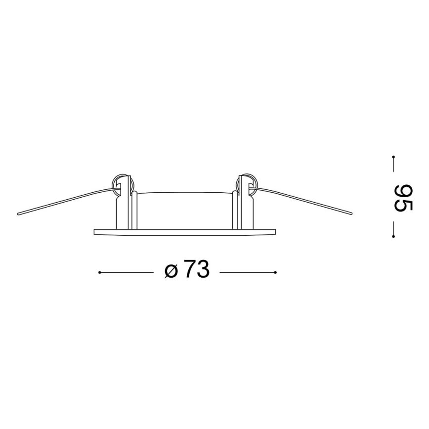 Ideal Lux - Iegremdējama lampa JAZZ 1xGU10/50W/230V melna