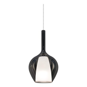 Ideal Lux - KALIQUE piekarināmā lampa uz kabeļa 1xE27/42W/230V Ø 18 cm dūmakaini melna