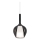 Ideal Lux - KALIQUE piekarināmā lampa uz kabeļa 1xE27/42W/230V Ø 18 cm dūmakaini melna