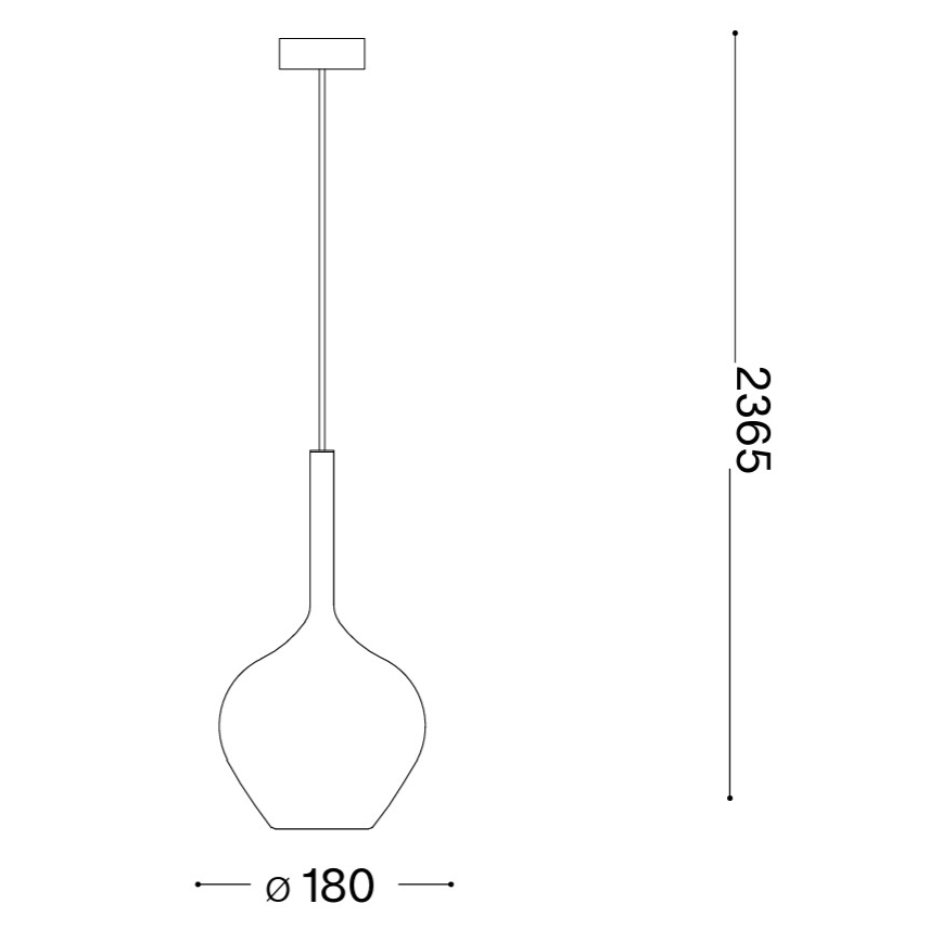 Ideal Lux - KALIQUE piekarināmā lampa uz kabeļa 1xE27/42W/230V Ø 18 cm dūmakaini melna