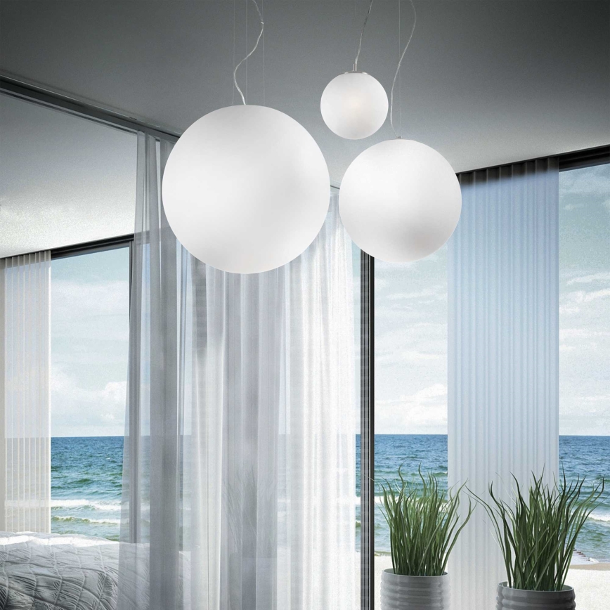 Ideal Lux - Karājamā lampa ar vadu MAPA 1xE27/42W/230V Ø 20 cm balta