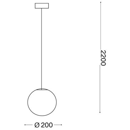 Ideal Lux - Karājamā lampa ar vadu MAPA 1xE27/42W/230V Ø 20 cm balta