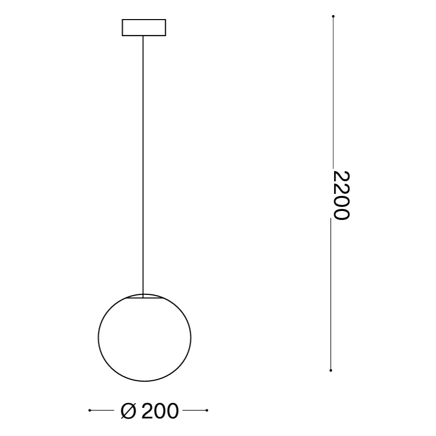 Ideal Lux - Karājamā lampa ar vadu MAPA 1xE27/42W/230V Ø 20 cm balta