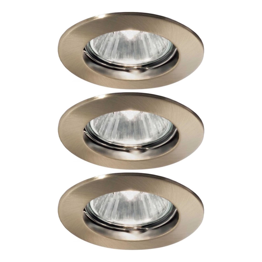 Ideal Lux - KOMPLEKTS 3x Iegremdējama lampa 1xGU10/50W/230V