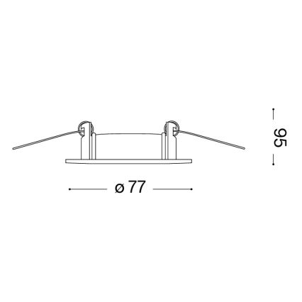 Ideal Lux - KOMPLEKTS 3x Iegremdējama lampa 1xGU10/50W/230V