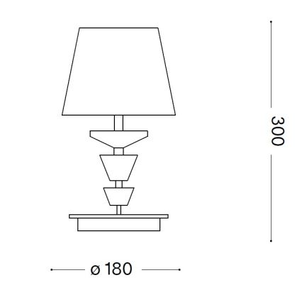 Ideal Lux - Kristāla galda lampa PEGASO 1xE14/28W/230V zelta krāsā