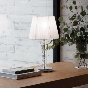 Ideal Lux - Kristāla galda lampa PEGASO 1xE27/60W/230V spīdīgs hroms