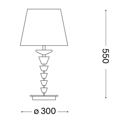 Ideal Lux - Kristāla galda lampa PEGASO 1xE27/60W/230V spīdīgs hroms