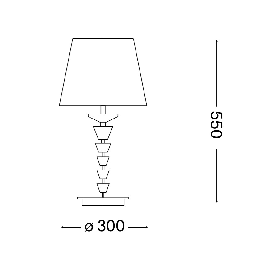 Ideal Lux - Kristāla galda lampa PEGASO 1xE27/60W/230V spīdīgs hroms